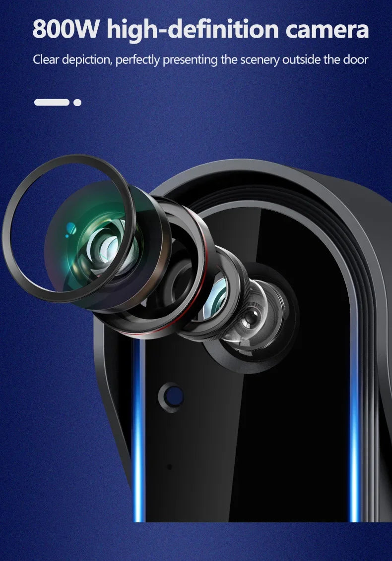 Sonnette vidéo interphone sans fil avec vision nocturne HD