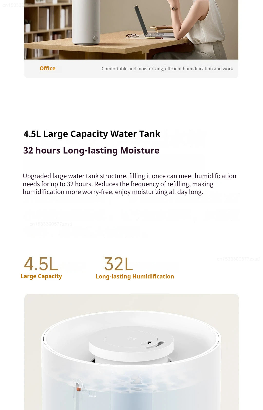 Humidificateur a double brumisateur et Purificateur d'air.