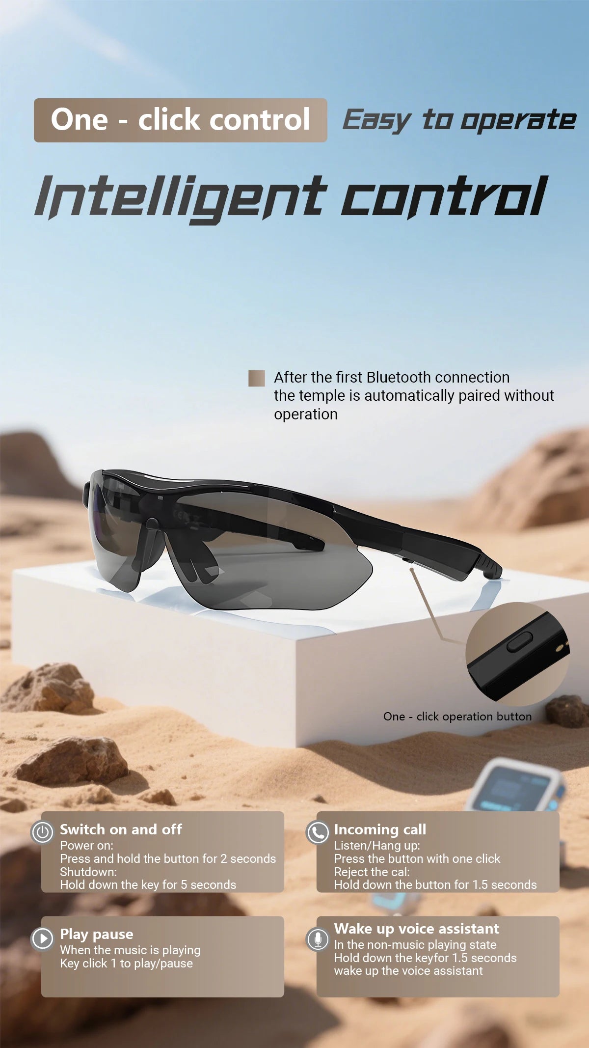 AI Smart Camera Glasses