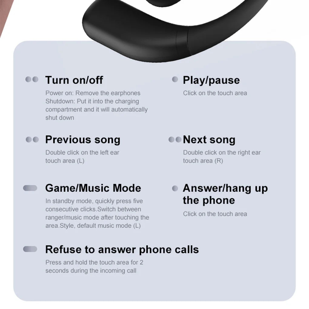 Ecouteurs sans fil Bluetooth intelligents