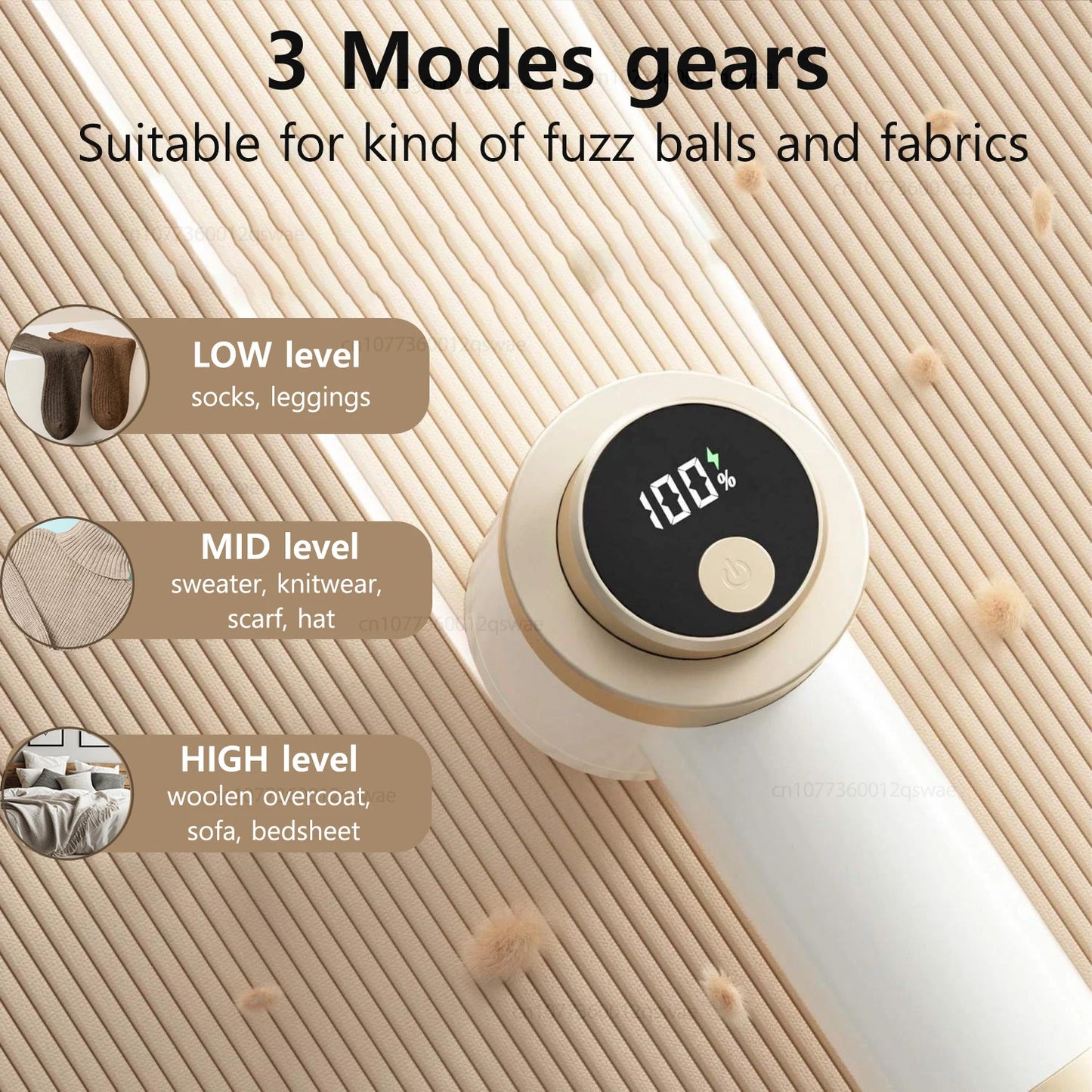 Rasoir électrique rechargeable pour vêtements et tissus