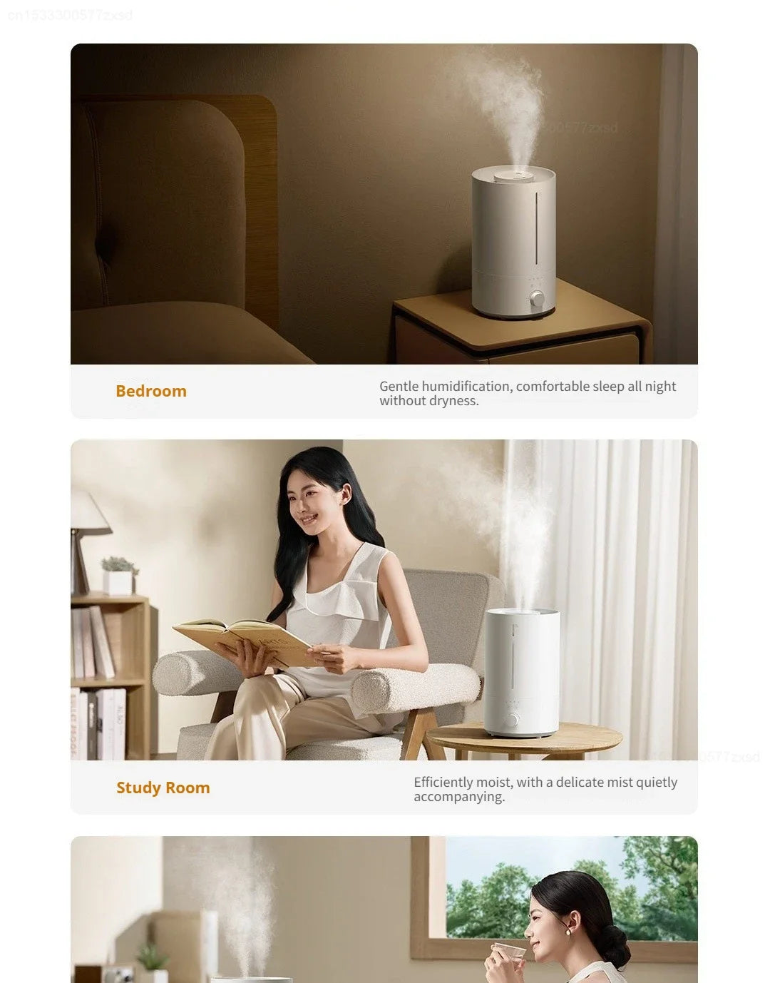 Humidificateur a double brumisateur et Purificateur d'air.