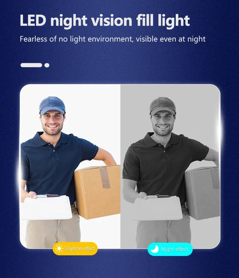 Sonnette vidéo interphone sans fil avec vision nocturne HD