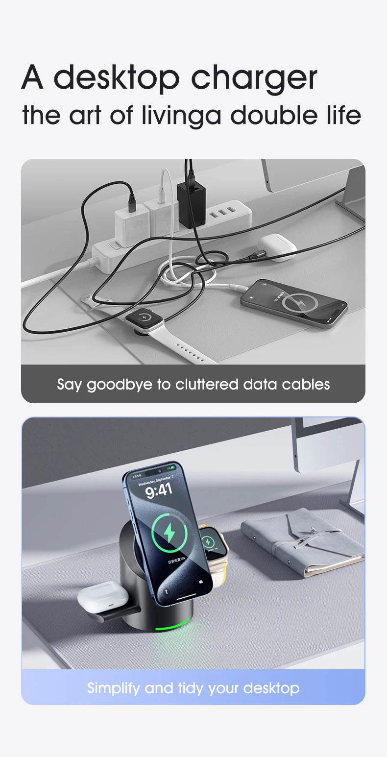 Station de charge rapide magnétique sans fil