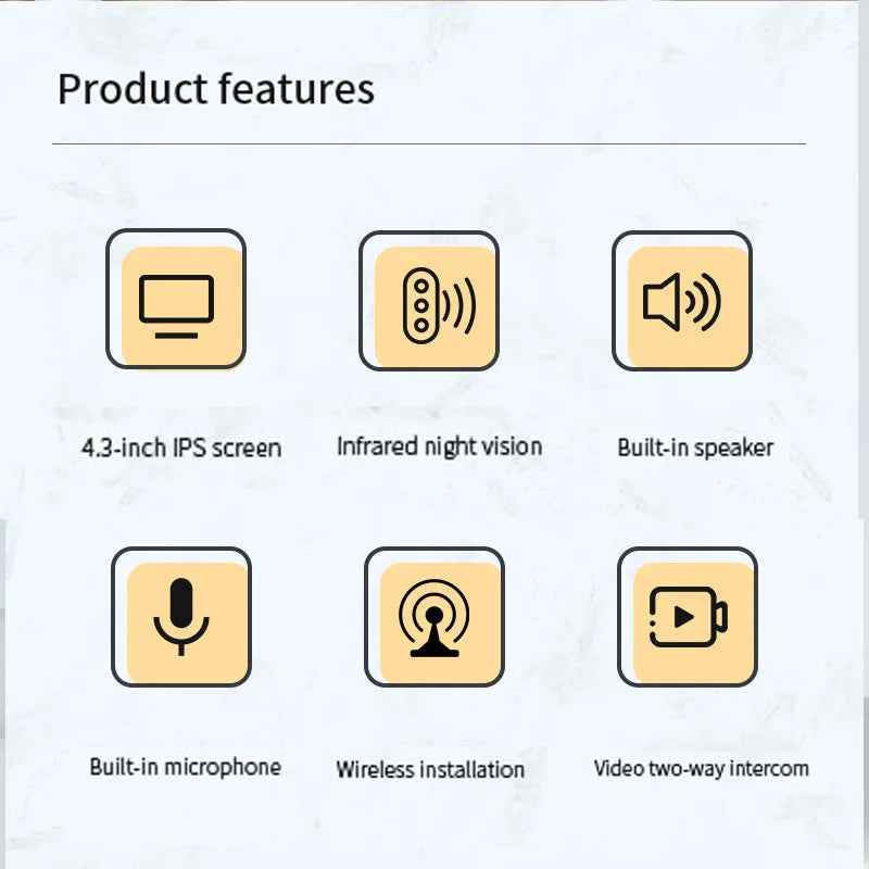 Sonnette vidéo sans fil avec vision nocturne HD