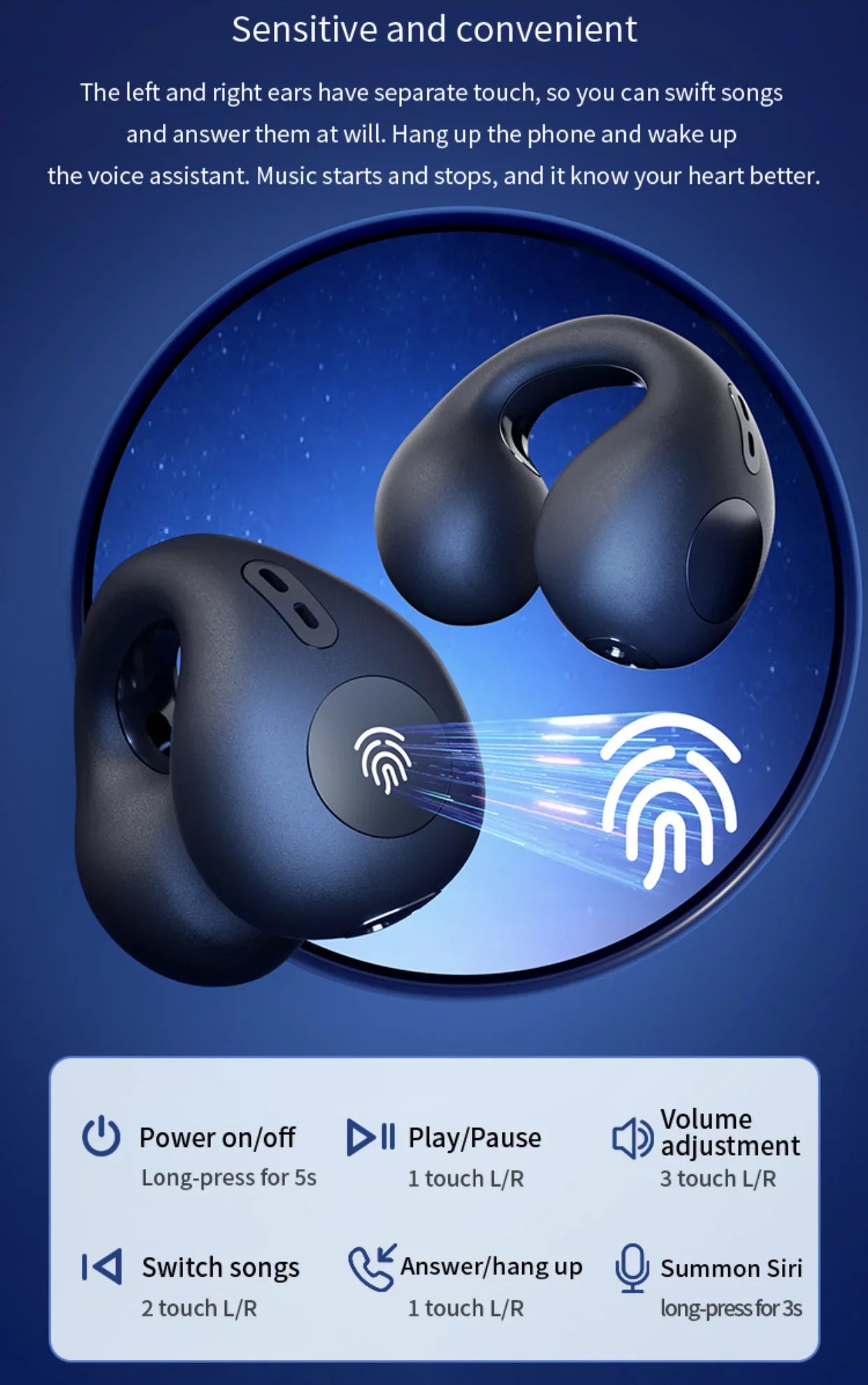 Écouteurs intra-auriculaires Bluetooth