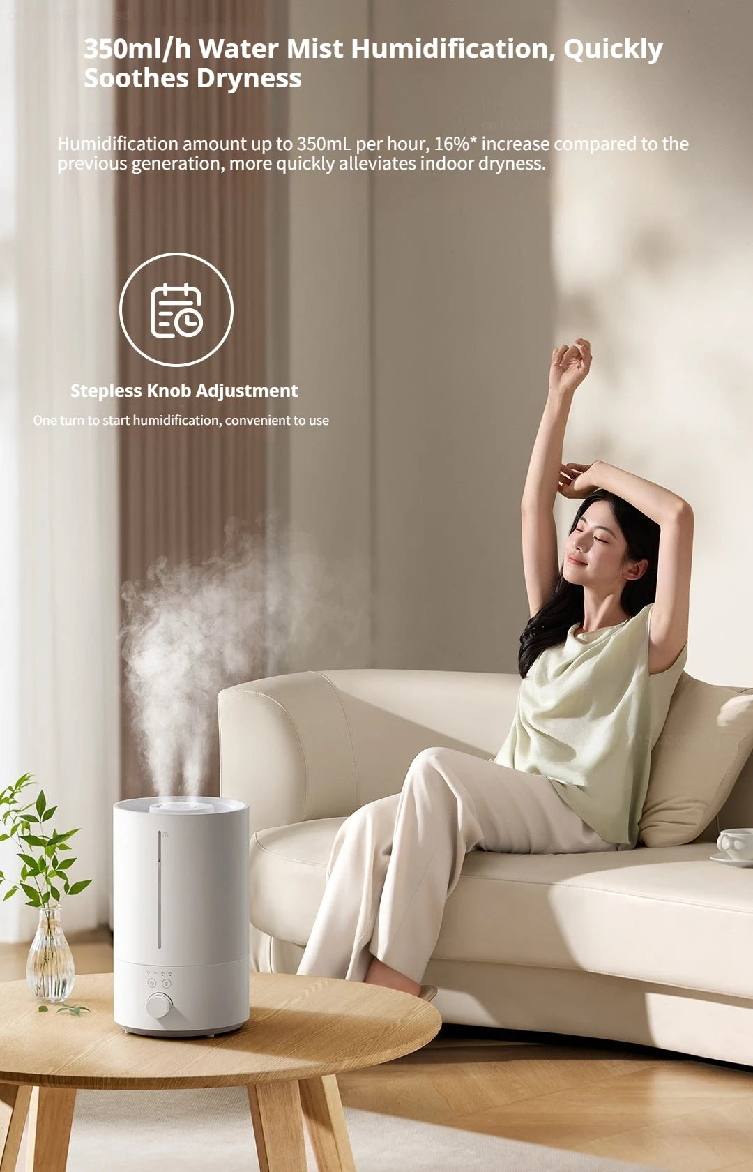 Humidificateur a double brumisateur et Purificateur d'air.