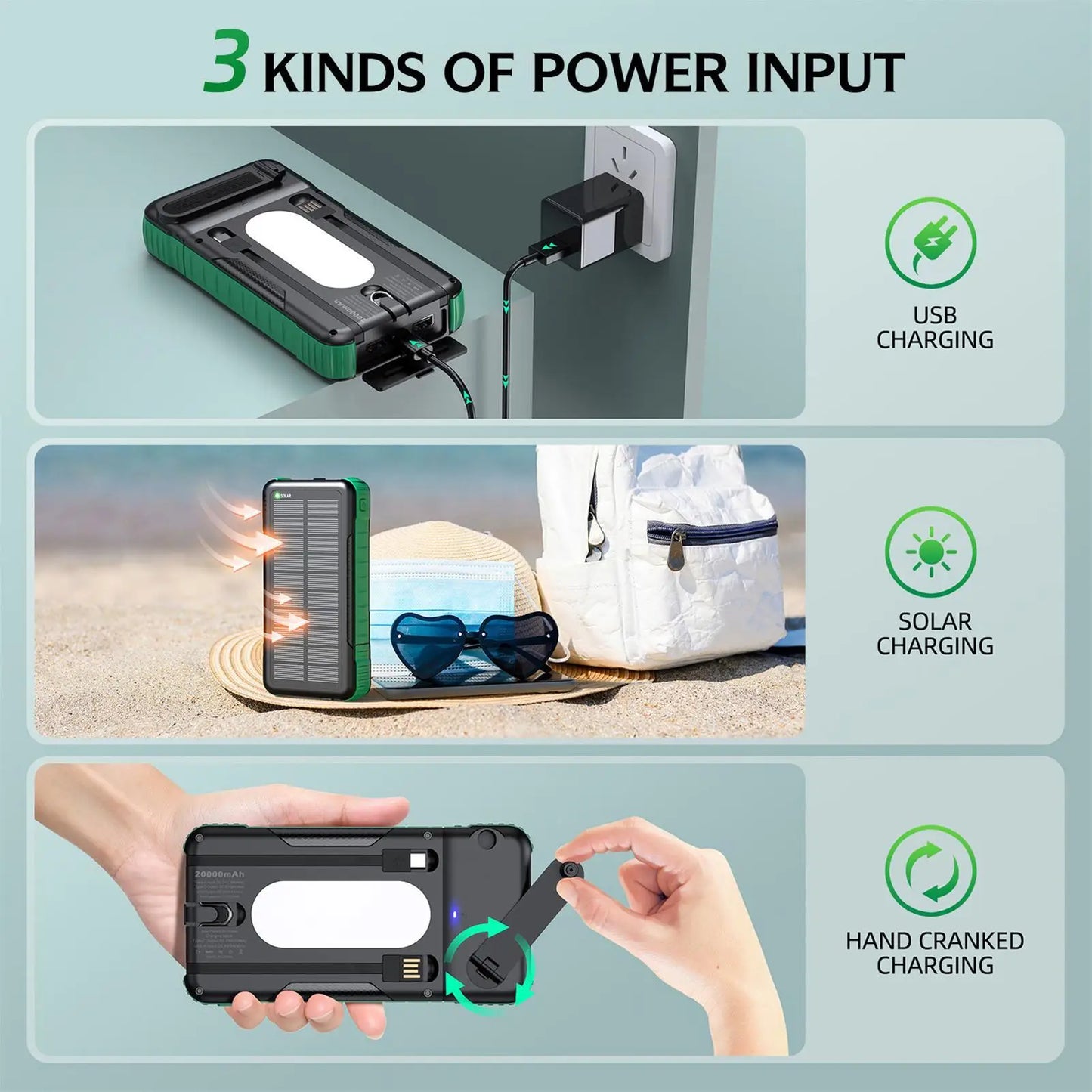 Solar Charger Power Bank Waterproof