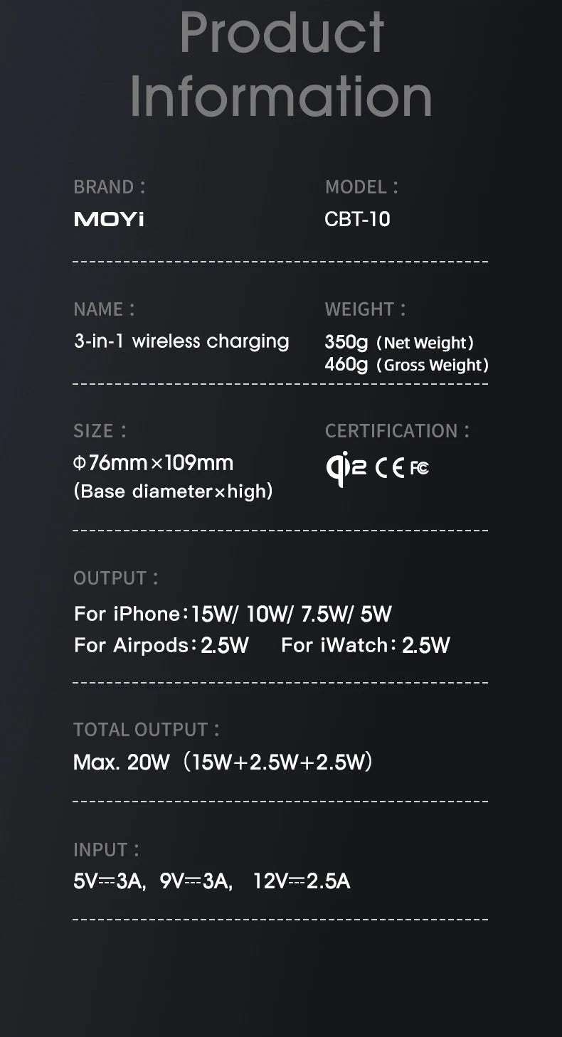 Station de charge rapide magnétique sans fil