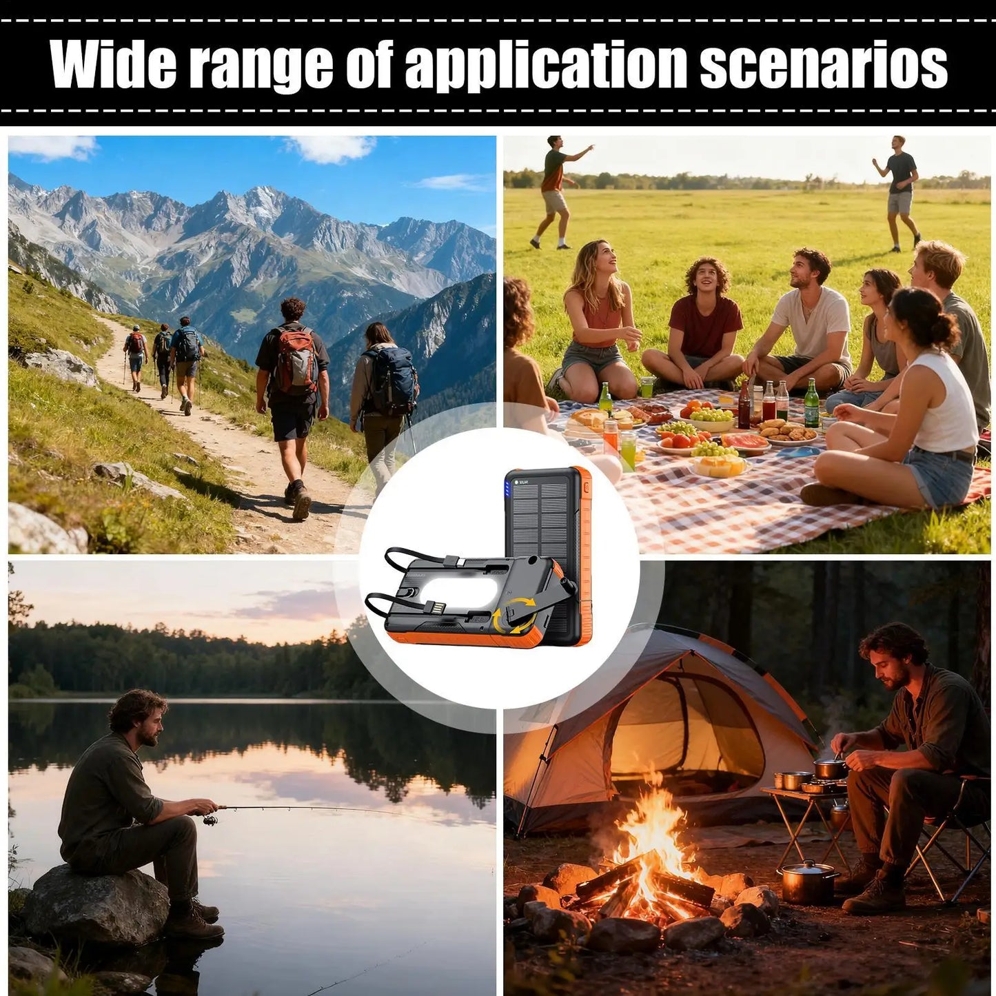 Solar Charger Power Bank Waterproof