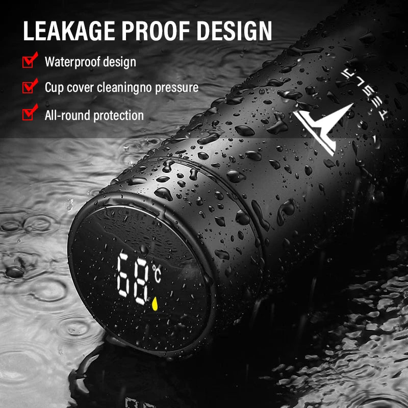 Bouteille isotherme portable intelligente en acier inoxydable